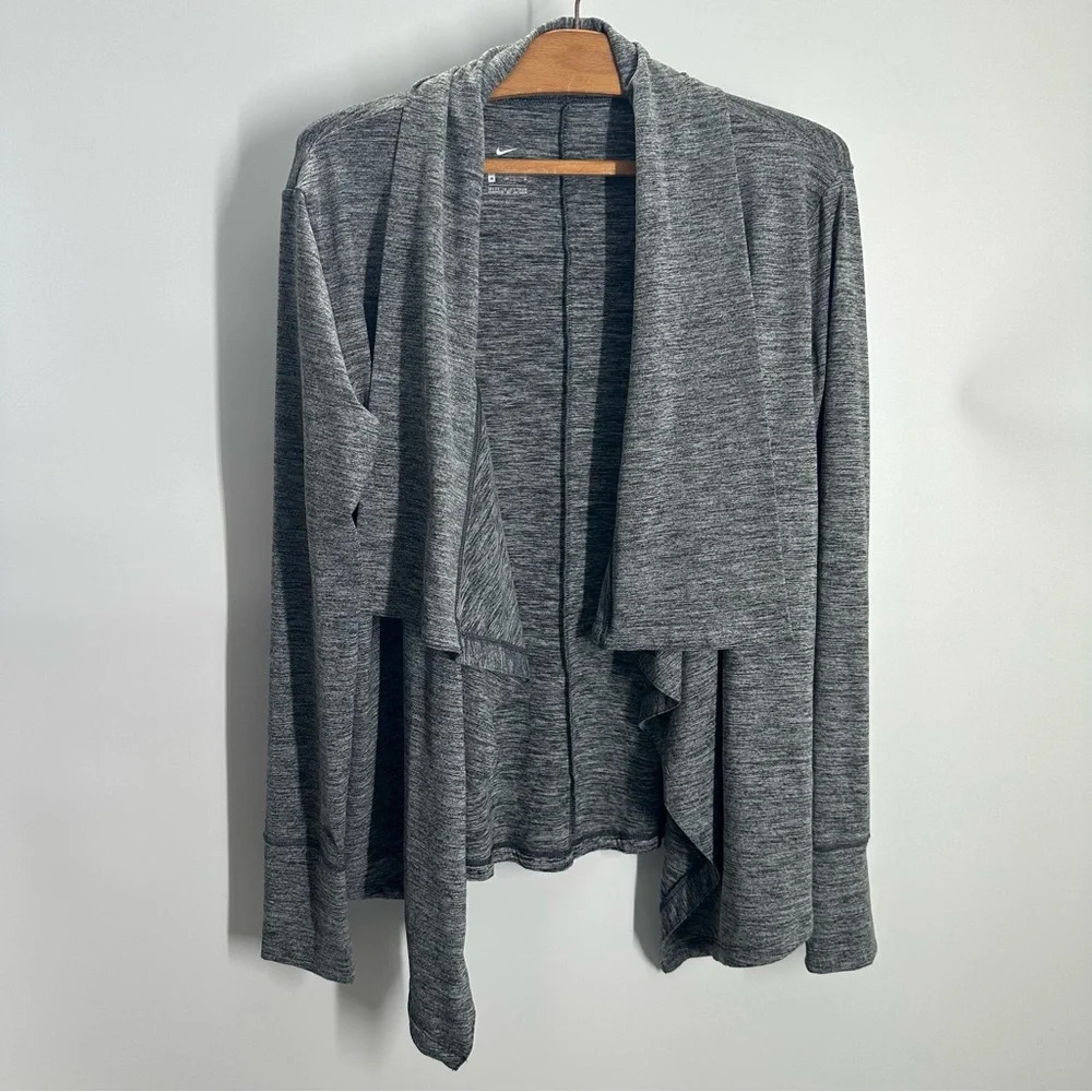 Nike Yoga Draped Gray Cardigan - Picture 2 of 9